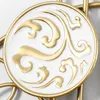 Настенные часы Большие элегантные часы Quartz Watch Иголка Арт -Арт Механизм золотой механизм китайский металлический обрезка