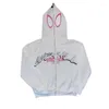 هوديز الرجال ins y2k zip up hoodie kawaii harajuku طباعة ملابس الشوارع للسيدات من النوع الثقيل للأزياء القمامة غير الرسمية