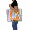 Bolsas de ombro Transparente Holograma Bolsa Desinger Verão Praia Bolsa de Ombro Grande Bolsas Laser Mulheres Bolsas de Ombro Claraselegantebolsasloja