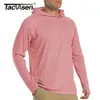 Men's T-Shirts TACVASEN Sun Protection T-Shirts Mens Long Sleeve Hoodie Casual UV-Proof T-Shirts Breathable Lightweight Quick Dry T shirts Male 230829