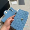 2023-Designer Bag Tote Bag Mini Flap Handväska Crossbody Messenger Shoulder Påspåsar Denim Blue Purse Chain Strap Classic Elegance Luxurys Wholesale Handbags