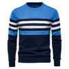 Herrenpullover Pullover Männer Pullover Baumwolle gestreift männlich Herbst Winter Mode Jersey Basic Boy Jumper Plus Größe 5XL 230829