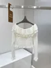 Kadın Tişörtleri Lotus Yaprak Yastığı Tek Omuzlu Top Sıradan Moda 2023 Yaz 0306