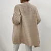 Womens Knits Tees Autumn Winter Off Shoulder Sweater Slim Knit Cardigan Work Wear Loose Casual Woman Clothing 230828
