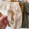 Pantalon Version coréenne pour enfants de 0 à 6 ans, mode printemps Simple rétro, couleur unie, pantalons décontractés pour hommes et femmes, bébé