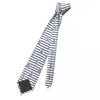 Fliege, nautische Marine, Unisex-Krawatte, lässig, Polyester, 8 cm breit, blaue Streifen, weiße Anker-Krawatte für Herren-Hemd-Accessoires, Krawatte