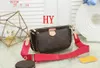 حقيبة الكتف المصمم للسيدات كروس كولز حقيبة حقيقية من الجلد 3pcs/مجموعة المحافظ الكلاسيكية للأزياء السيدات السيدات محافظ حقائب اليد