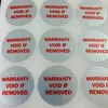 WARRANTY VOID IF REMOVED Security Seal Tamper Evident Removal Proof Package Safety Sticker Red Printing On Silver Vinyl Tag