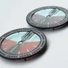 Other Watches 28.5mm Transparent Watch Faces NH36 Dial No Luminous Double Calendar Dial Fits for NH36/4R Watch Movement Accessories 230829