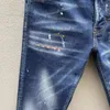 Vente en gros - Italien Rose Brodé 2023 Nouveau Designer Menjeans Slim Fit Hommes Jeans Imprimés Biker Denim Pantalons