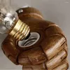 Wall Lamp Retro Creative Fist Shape Light Holder Industrial Style Year Decoration For Home Bar Ligthting