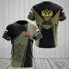 T-shirt da uomo bandiera russa T-shirt O-Collo stampa 3D grande moda manica corta abbigliamento strada casual top allentato estate Shirt2023