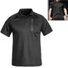 Polos pour hommes Summer Outdoor Quick Dry Polo Shirt Mâle Fitness Entraînement Costume À Manches Courtes T-shirt Tactique Respirant Vêtements De Sport 230828