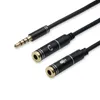 3,5-mm-Audiokabel Kopfhörer AUX Y-Splitter-Adapter Audiokabel 1 Stecker auf 2 Buchsen Mikrofonkabel Mikrofonmischer