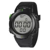 Relógios de pulso homens preto grande tela esportes relógio elétrico moda multifuncional para calendário impermeável reloj hombre
