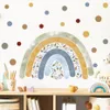 Wandaufkleber Cartoon Regenbogen bunte Tupfen Kinder Aquarell Aufkleber für Kinderzimmer Baby Kinderzimmer Aufkleber Home Decor 230829