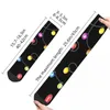 Chaussettes pour hommes lumières Led de noël drôles Vintage Harajuku Style de rue décontracté équipage fou chaussette cadeau motif imprimé