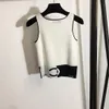 23 Estate Donna Gilet Designer T-shirt Designer Crop Top Viscosa Lettera Modello a righe Camicie Runway Designer High End Brand Stretch senza maniche T-shirt slim Canotta