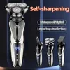Shaver New Shaver 1168 LCD DIGITAL DISPLAY CULLE WATER WARK WASTH HAIR COST FASE CHAIVE Three in One Electric Shaver HKD230829