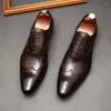 Dress Shoes European Version Leather Men Formal Men's Lace Point Work Wear