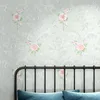 Fonds d'écran Papier peint floral pastoral moderne pour murs Chambre Salon 3D Stéréo Papier peint Home Decor Damas Rouleau Rose Bleu