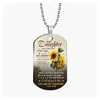 Keychains Lanyards To My Daughter Letter Keychain Sunflower Oil Painting Art Key Chain Stainless Steel Uv Color Printing Keyring Gif Dhsmp