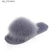 Quarto plano quente Inverno Faux House Furry New Ladies Sapaties Slip-On Slides Indoor Slipers Slippers de pele T230828 572