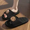 Tofflor Joywill Women's Home Eva Soft Sole Flat Shoes Cartoon Bear Björn Söt för kvinnor inomhus hus damer flip flops 2023