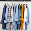 Chemises décontractées pour hommes 5XL Poche Hommes Manches longues 100 Coton Oxford Surdimensionné Pure Couleur Chemise à manches longues pour Plaid Facile à prendre soin