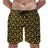 Short de plage imprimé banane pour hommes, joli maillot de plage, feuilles vertes, séchage rapide, sport, Fitness, grande taille, pantalon court