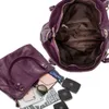 Evening Bags Zency 100 Genuine Leather Handbag Luxury Purple Women Shoulder Bag Fashion Tote Hobos Purse Charm Lady Crossbody Messenger 230829