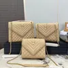 Väskor crossbody väska designer axelväska kvinna designers läder messenger väskor handväskor tote lyxys kedja brun handväska