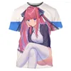 Men's T-skjortor de kvintessentiella kvintupletterna t-shirts sexiga anime flickor 3d tryckta män kvinnor mode överdimensionerade skjorta barn tees toppar kläder