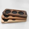 Tampers Wooden Coffee Tamper Stand Presser Holder For Espresso Puck Screen Tamping Station Distribution Lever Tool Mat 5158mm 230829