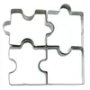 Bakvormen 4 stks/set Rvs Cookie Puzzel Vormige Tool Toast Cutters DIY Biscuit Dessert Bakvormen