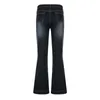 Womens Jeans Flare Low Waist Trousers Vintage Aesthetic Denim Pants Streetwear Mom Casual Korean Fashion Y2k 230828