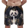 Herr shorts panda gym multi stil dapper kläder roliga strand män anpassade körning snabb torr badstammar presentidé