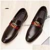 Chaussures habillées Cuir de luxe Couche supérieure formelle Cowe Casual Single Mode Business Chaussure Mocassins Chaussure Homme Luxe Marque A9 Drop Deliv Dhybz