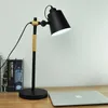 Tafellampen De Studie Bureaulamp Creatieve Nordic Loft Gecontracteerde Persoonlijkheid Amerikaans Leesblok Hout Kunst Slaapkamer