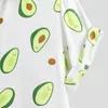 Men's Casual Shirts Summer Avocado Print Breathable Hawaiian Shirt Plus Size High Quality Fluorescent Clothing Top