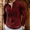 T-shirts pour hommes pour hommes mode quatre saisons 3D imprimé à manches longues rue pull décontracté chemise de nuit