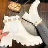 Crystal Slip on Women Rhinestone Boots Ankel Ny plattform Pu Leather Women's Boasties Spring Autumn Females Footwear2021 T230829 627 'S
