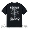 Stone-Y006-7, designer korta ärmar, mäns och kvinnors T-shirt, bekväma och avslappnade, svartvit tvåfärgade flertrycksstil, högkvalitativ plattnummer