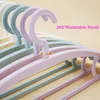 Hangers 42cm 10 Pcs/lot Thicked Plastic Clothes With Rotatable Hook Skidproof Coat Hanging Board Shoulder Rack For Dry Wet