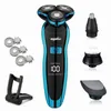 Barbeadores elétricos Barbeador elétrico Barbeador elétrico Máquina de corte de cabelo para homens Clipper Aparador de barba Barbeador rotativo 100% à prova de água 230828