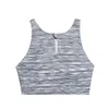 Yoga-outfit Actief rekbaar Grote maat Sexy bh-set Fitness Tanktops met hoge hals Rits aan de voorkant Workout Sport