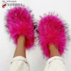 Furry pluszowe slajdy kobiety zimowe ciepłe kapcie sztuczny bawełniany pantofel moda rozmyte klapki flopy puszyste futra buty kobieta t230828 406