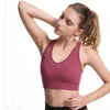 Traje de yoga Recorte Volver Aro Cierre Sujetador Mujeres Deportes Top Fitness Bras Gimnasio Entrenamiento Ropa deportiva Ropa