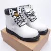 Designer Outdoors Martin Boots Rhubarb Military Triple White Black Camo Knight Boots Luxury High Top Quality Shoes for Mens Womens Autumn Winter