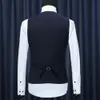 Coletes masculinos moda masculina colete cor sólida v pescoço sem mangas botões blazer plus size formal jaqueta de negócios 230828